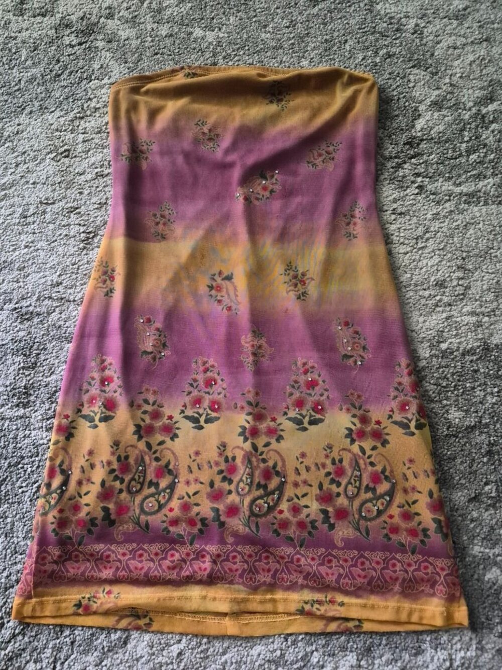 California Concepts Small Colorful 90s Y2K Retro Mini Floral Party Date Dress